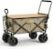 AUTO FAMILY Collapsible Folding Wagon with Table Beige, Portable Large Trolley cart, Bearing Heavy Capacity Beach Garden Shopping Carts &amp; Stroller Wagon (AF1-Green)