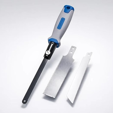 Auto Family Heavy-Duty Adjustable Hand Hacksaw Frame &ndash; Ergonomic Grip, Durable Steel Blade, Multi-Purpose Cutting Tool for Metal, PVC &amp; Wood (Model 6)