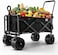 AUTO FAMILY Collapsible Folding Wagon Black, Portable Large Trolley cart, Bearing Heavy Capacity Beach Garden Shopping Carts &amp; Stroller Wagon (AF1-Green)