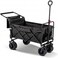 AUTO FAMILY Collapsible Folding Wagon Black, Portable Large Trolley cart, Bearing Heavy Capacity Beach Garden Shopping Carts &amp; Stroller Wagon (AF1-Green)