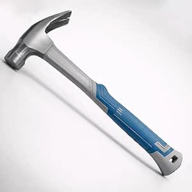 AUTO FAMILY Heavy Duty Steel Framing Claw Hammer with Shock-Absorbing Non-Slip Grip (Hammer 1)