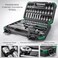 AUTO FAMILY Precision 53 Pcs Ratcheting Screwdriver &amp; Socket Bit Set &ndash; Repair Tool Kit with Magnetic Driver, Multi-Tool Screwdriver Tool Set with Box Alloy Steel Small Electric
