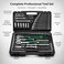 AUTO FAMILY Precision 151 Pcs Ratcheting Screwdriver &amp; Socket Bit Set &ndash; Repair Tool Kit with Magnetic Driver, Multi-Tool Screwdriver Tool Set with Box Alloy Steel Small Electric