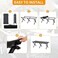 AUTO FAMILY Folding Aluminum Camping Table 90CM &ndash; Roll-Up Table, Portable Lightweight Grill Table for Outdoor, Folding Table, Portable Outdoor Table (Beige - 90CM)