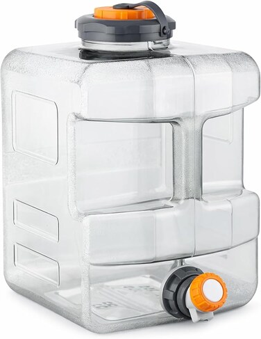 AUTO FAMILY 20L Transparent Water Storage Container with Spout Tap &ndash; Water Storage Containers, Water Tank Water Storage Tank, Plastic Water Tank