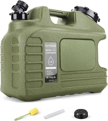AUTO FAMILY 13L Portable Outdoor Camping Water Storage Container &ndash; BPA-Free, Durable Camping Water Jug with Spout &amp; Accessories