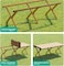 AUTO FAMILY Folding Aluminum 120CM Camping Table &amp; 4Pcs Chair Set &ndash; Roll-Up Table, Portable Lightweight Grill Table for Outdoor, Folding Table, Portable Outdoor Table, picnic table metal