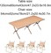AUTO FAMILY Folding Aluminum 120CM Camping Table &amp; 4Pcs Chair Set&ndash; Roll-Up Table, Portable Lightweight Grill Table for Outdoor, Folding Table, Portable Outdoor Table, picnic table metal