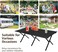 AUTO FAMILY Folding Aluminum 120CM Camping Table &amp; 4Pcs Chair Set&ndash; Roll-Up Table, Portable Lightweight Grill Table for Outdoor, Folding Table, Portable Outdoor Table, picnic table metal