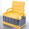 AUTO FAMILY Camping Plastic Storage Box with Lids 60L (Grey), Storage Containers Stackable Plastic Bins For Home &amp; Office Organization, Camping Organizer, Travel Storage Container (Grey &amp; Yellow)