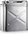 AUTO FAMILY 15L Military Metal Jerry Can Silver For Cars, Jeeps &amp; Other Vehicles