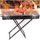 AUTO FAMILY Portable Folding Charcoal BBQ Barbeque Grill (BLACK_X-SHAPE) &ndash; Outdoor BBQ Grill, BBQ Folding Grill, Portable BBQ Grill Camping