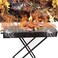 AUTO FAMILY Portable Folding Charcoal BBQ Barbeque Grill (BLACK_X-SHAPE) &ndash; Outdoor BBQ Grill, BBQ Folding Grill, Portable BBQ Grill Camping