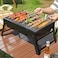 AUTO FAMILY Portable Folding Charcoal BBQ Barbeque Grill (BLACK) &ndash; Outdoor BBQ Grill, BBQ Folding Grill, portable bbq grill camping
