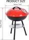 AUTO FAMILY Portable Folding Charcoal BBQ Barbeque Grill (RED), Outdoor BBQ Grill, BBQ Folding Grill, Portable BBQ Grill Camping