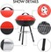 AUTO FAMILY Portable Folding Charcoal BBQ Barbeque Grill (RED), Outdoor BBQ Grill, BBQ Folding Grill, Portable BBQ Grill Camping