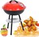AUTO FAMILY Portable Folding Charcoal BBQ Barbeque Grill (RED), Outdoor BBQ Grill, BBQ Folding Grill, Portable BBQ Grill Camping
