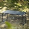 AUTO FAMILY Folding Aluminum Camping Table Black &ndash; Roll-Up Table, Portable Lightweight Grill Table for Outdoor, Folding Table, Portable Outdoor Table, picnic table metal (Alloy Steel - 58 CM)