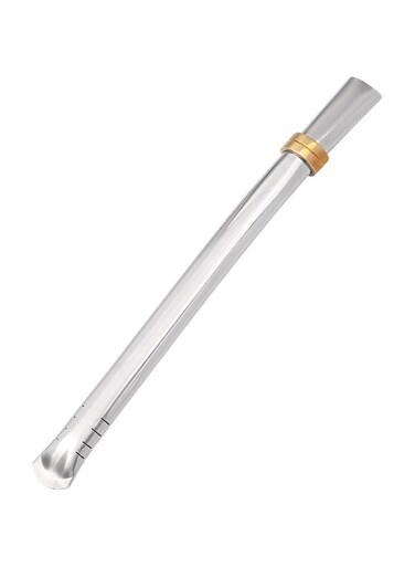 ROASTERY COMPANY L.L.C Yerba Bombilla Stainless Steel Yerba Mate Straw, Flat Mouth Design