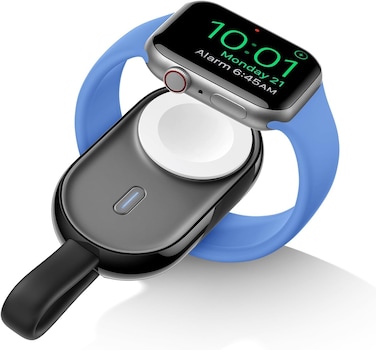 
VEGER Portable Apple Watch Charger, 1200mAh 2.5W Fast Charging Portable iWatch Charger Power Bank, Magnetic iWatch Charger Compatible with Apple Watch... BLACK