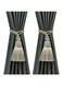 NALACAL 1 Pair Curtain Tassel Tieback, Handmade Elegant Curtain Tie Backs Holdbacks Rope, Home Office Decor Window Drapery Ball Tassels Tiebacks, Blue