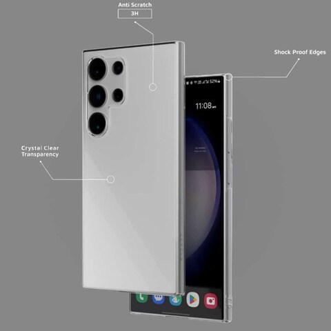 Levelo Samsung S24 Ultra Clara Clear Case - Clear