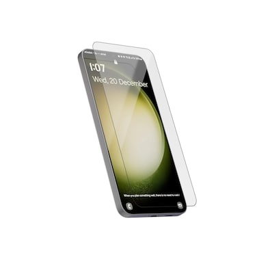 حامي شاشة Levelo 2.5D طباعة حرير زجاج سيليكون ألمونيوم عالي الدقة لهاتف Samsung S24 Plus، مقاوم لبصمات الأصابع، مقاوم للكهرباء الساكنة، تركيب سلس، مقاوم للخدش (شفاف)
