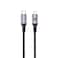 كابل Levelo Otto USB-C إلى Lightning 30 واط من الجلد 1.2 متر، شحن سريع، مقاوم للحرارة، خالي من التشابك، جلد سافيانوي، سرعة نقل بيانات 480 ميجابايت/ثانية، شحن ومزامنة - أسود
