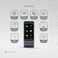 Levelo Fluent Link Offline &amp; Online Voice Translator, Type-C Port, 8H Power, Touch Display, 139 Languages, 1500mAh Battery, 8G Memory, 0.5s Translation Speed, Built-in ChatGPT, Gray
