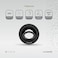 Levelo Lucero 2 In 1 Phone Ring Holder with 135&deg; Flip Design, Comfortable Grip, Non-Slip Surface, Magnetic Ring Included, 4000GS Magnetic Force, Compatible with MagSafe - Black
