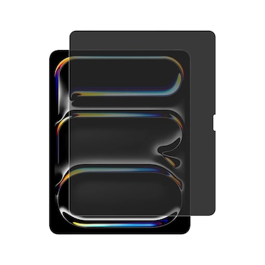 حامي شاشة Levelo متوافق مع iPad Pro 11" 2024، زجاج ألمنيوم سيليكون عالي، حماية الخصوصية والشاشة الواضحة، طبقة هيدروفوبية وأولي وفوبية، حساسية اللمس - أسود
