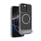 Levelo Matteo Case for iPhone 16 Pro, Bottom Stand Grip, MagSafe Compatible, Built-In Kickstand, Anti-Fingerprint Coating, Hybrid Material, Easy Installation (Gray)
