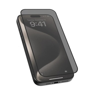 متوافق مع iPhone 16 Pro Max، حماية شاشة زجاج الخصوصية 3D مع لاصق الراتينج السيليكوني عالي الألومنيوم، منع الفقاعات، مقاومة للصدمات، مقاومة للأحماض والزيوت
