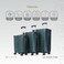 Levelo RoamTrio ABS 3 Set Luggage, 210D Lining, Iron Trolley, Double Wheels, Combination Lock, Shock &amp; Scratch Resistance, Soft Rubber Handle, Impact-Resistant Corners, Weighing Scale, Forest Green
