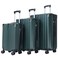 Levelo RoamTrio ABS 3 Set Luggage, 210D Lining, Iron Trolley, Double Wheels, Combination Lock, Shock &amp; Scratch Resistance, Soft Rubber Handle, Impact-Resistant Corners, Weighing Scale, Forest Green
