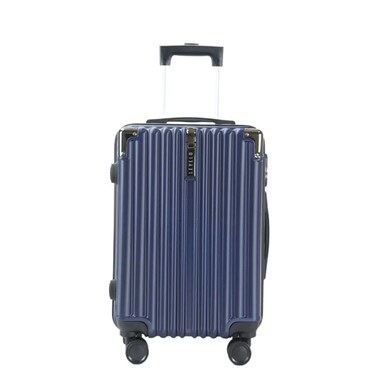 Levelo RoamTrio ABS 3 Set Luggage, Iron Trolley, 210D Lining, Shock and Scratch Resistance, Double Wheels, Hypoallergenic Interior, Integrated Weighing Scale &ndash; Dark Blue
