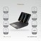 Levelo AeroBoard Pro Saffiano Leather Wireless Keyboard, 500mAh Battery, RGB Backlighting, 7 Color Modes, Type-C Charging, Scissor Feet Keys, Built-In Touchpad, Compatible with iPad Pro 11" (2024)