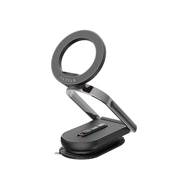 Levelo Nero Compatible with MagSafe Car &amp; Selfie Stick Portable Holder, Universal Phone Compatibility, Foldable Design, Adjustable Angle, N52 Magnet, Strong Suction Cup &ndash; Black
