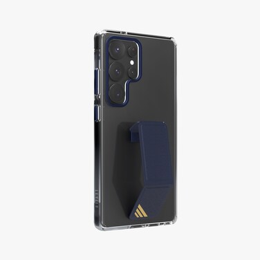 حافظة Levelo Morphix Clara لجهاز Samsung Galaxy S25 Ultra، مع قبضة جلدية مدمجة، زوايا مقاومة للصدمات، مادة هجين من TPU، حلقة كاميرا معدنية، أزرق
