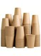 [100 Pack] 9 oz Unbleached Kraft Brown Paper Cups - Eco-Friendly Disposable Hot and Cold Beverages for Water, Juice, Tea