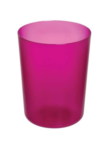 iDesign Round Plastic Trash Can for Bath, Bedroom, Office The Finn Collection &ndash;, 7.64" x 10", Magenta