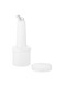 0.5 qt Plastic Quick Pour Storage Container Bottle - with Clear Spout and Lid - Bar Storage Bottle - 3 1/2" x 3 1/2" x 10 1/4" - 1ct Box - Bar Lux