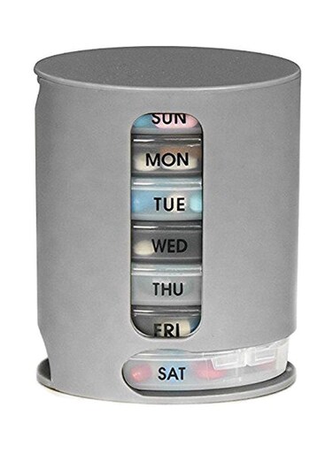Weekly Pill Organizer Box Grey