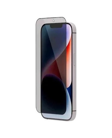 حامي شاشة Levelo ضد الكهرباء الساكنة بحواف سيليكون، زجاج مقوى، مقاوم للخدش، مقاوم للغبار، مقاوم للانفجار (خصوصية، iPhone 12&12 Pro)
