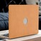 غلاف ليفيلو جيفينا الجلدي متوافق مع MacBook Pro 16"، قاعدة سيليكون في الأسفل، فتحات دقيقة، خفيف الوزن، فائق النحافة، آمن، سطح غير قابل للانزلاق - بني
