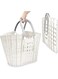 Ideal Swan Laundry Basket Plastic Hamper Holder Collapsible For Clothes,45L Bedroom Storage Foldable Laundry Baskets with Carry Handles