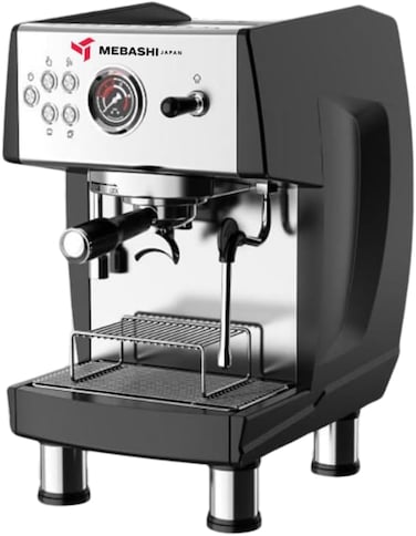 MEBASHI Commercial Coffee Machine, 20 Bar, 3.8L Tank, Black and Stainless Steel, (ME-CCM2065), 3550 W