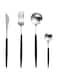 Luxury 304 Stainless Steel Tableware Set (Black Cutleries, 4 Pieces)