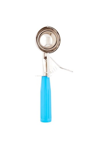 Met Lux 2.75 Ounce Portion Scoop, 1 Trigger Release Cookie Scoop - With Blue Handle, Stainless Steel Disher, For Portion Control, Scoop Cookie Dough, Cupcake Batter, Or Ice Cream