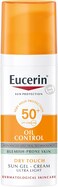 Eucerin Face Sunscreen Oil Control Gel-Cream Dry Touch, High Uva/Uvb, SPF 50+, Light Texture Sun Protection, Suitable Under Make-Up, For Blemish-Prone Skin, 50ml